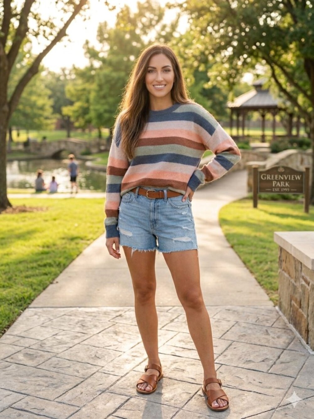 Madewell Mixed Striped Elmwood Pullover Sweater - Picture 1 of 4